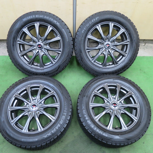 バリ溝！22年！キレイ！9.5分★スタッドレス 205/60R16 ダンロップ ウインターマックス WM02 TEAD テッド 16インチ PCD114.3/5H★6042305TTス