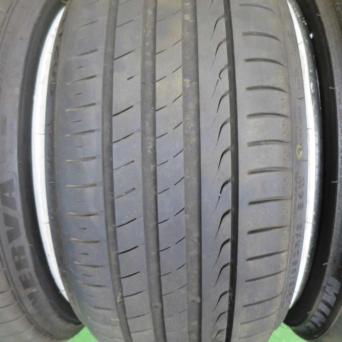 4本価格！25年◎215/35R18 ミネルバ ラジアル F205 AVID1 AV-06 社外 アルミ 18インチ PCD114.3/5H◎6061701NKノ