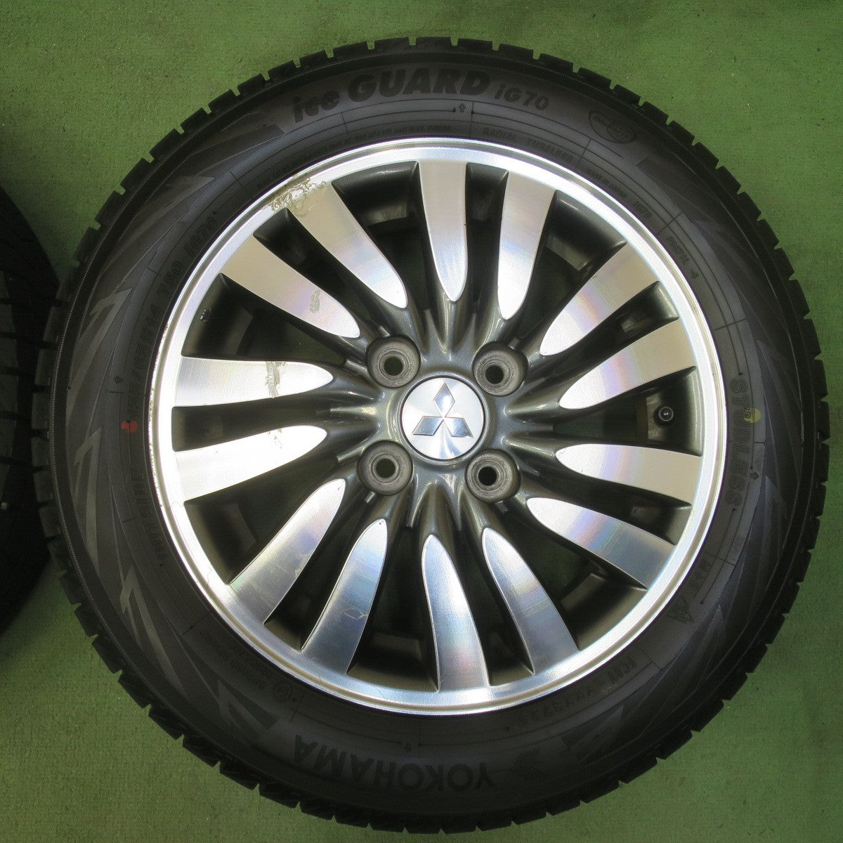 ほぼ未使用！25年◎三菱 デリカ D:2 純正 155/65R14 スタッドレス ヨコハマ アイスガード iG70 14インチ D2 PCD100/4H◎6072203イス
