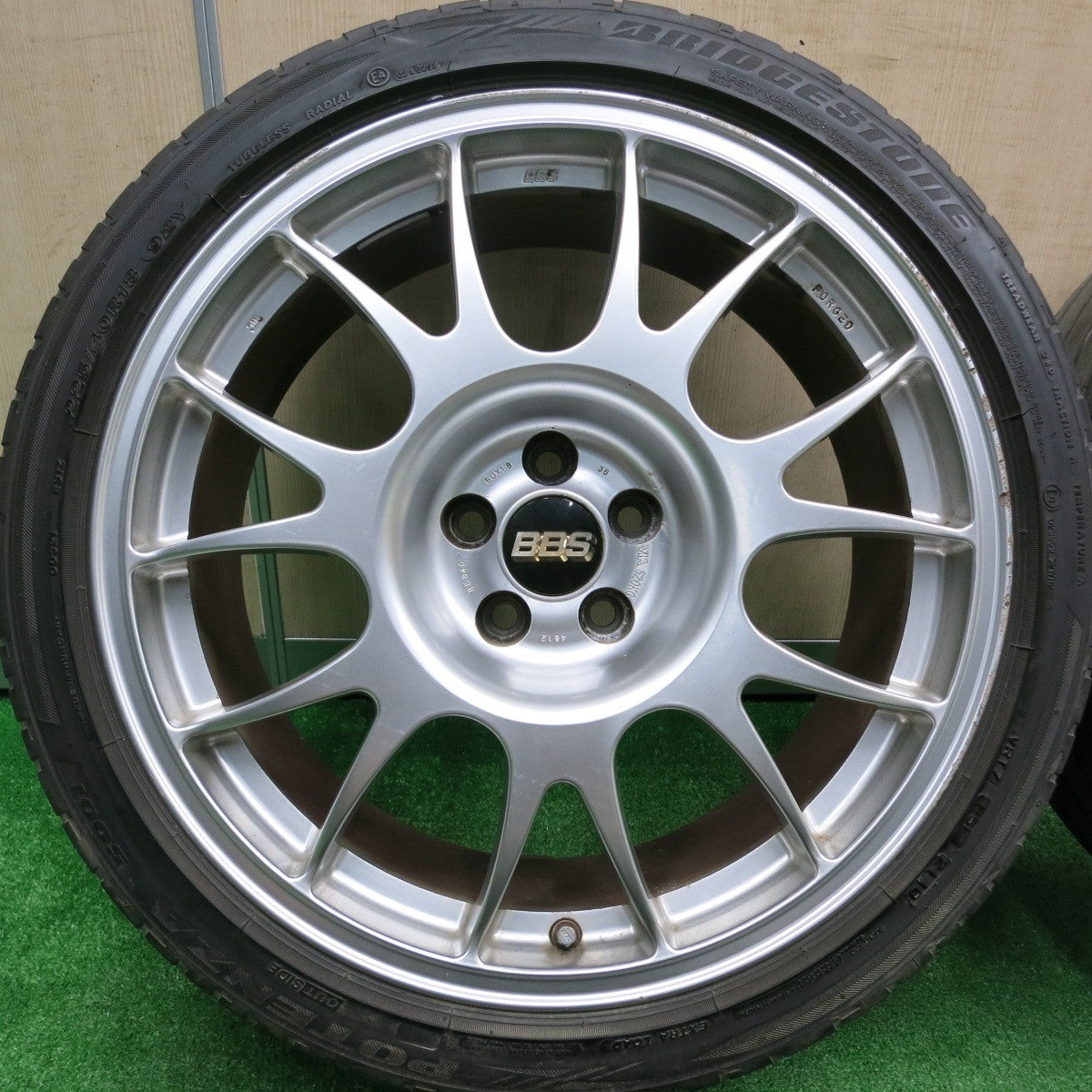 [送料無料] 4本価格★プリウス 等 BBS RE846 鍛造 225/40R18 ブリヂストン ポテンザ S007A 18インチ PCD100/5H★4101202HAノ