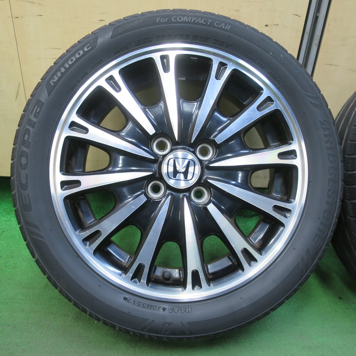 4本価格★ホンダ JF1 JF2 N-BOX カスタム 純正 165/55R15 ブリヂストン エコピア NH100C 15インチ PCD100/4H★5101705イノ