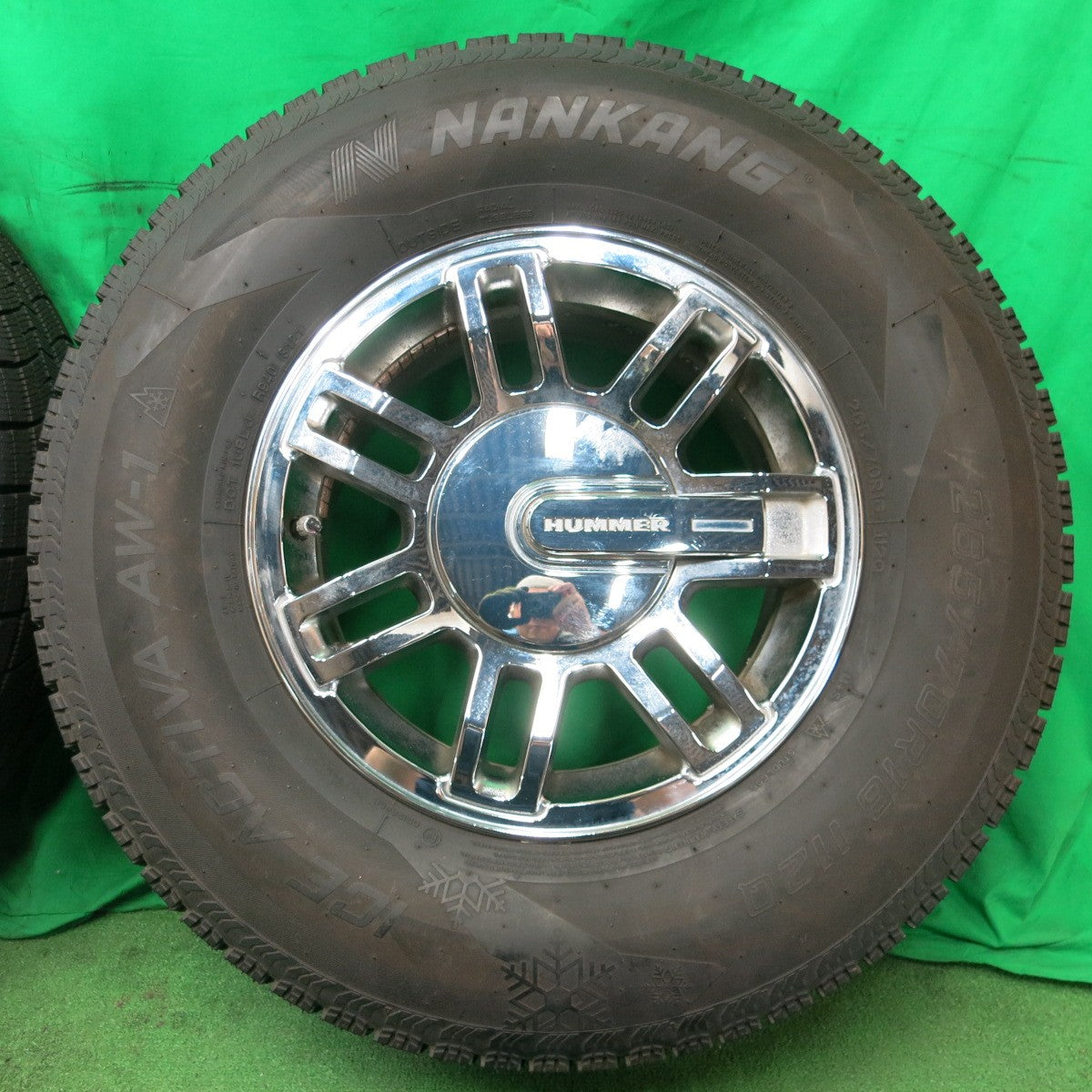 *送料無料* バリ溝！21年！9.5分★ハマー H3 純正 265/70R16 スタッドレス ナンカン アイスアクティバ AW-1 16インチ PCD139.7/6H★4052006ナス