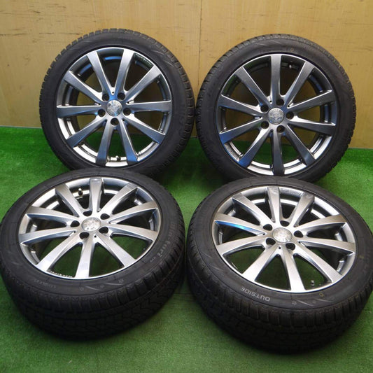 バリ溝！21年！キレイ！9.5分★ボルボ 等 Team Sparco 225/45R17 スタッドレス ハイフライ Win-turi 212 チームスパルコ 17インチ PCD108/5H★5012007Hス