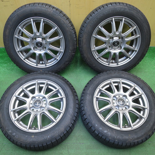 バリ溝！キレイ！9.5分以上★スタッドレス 165/65R14 ダンロップ ウインターマックス 03 INVERNO 社外 アルミ 14インチ PCD100/4H★6021902NJス