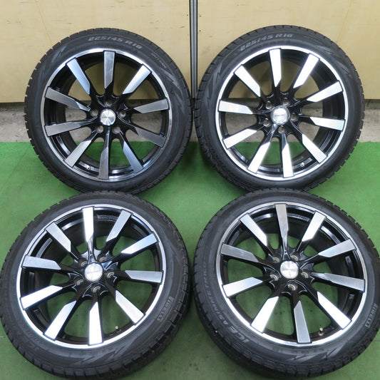 4本価格★アウディ A4 8W EUROTECH GAYA10 225/45R18 スタッドレス ピレリ アイス アシンメトリコ プラス ユーロテック ガヤ10 18インチ PCD112/5H★6022107TTス