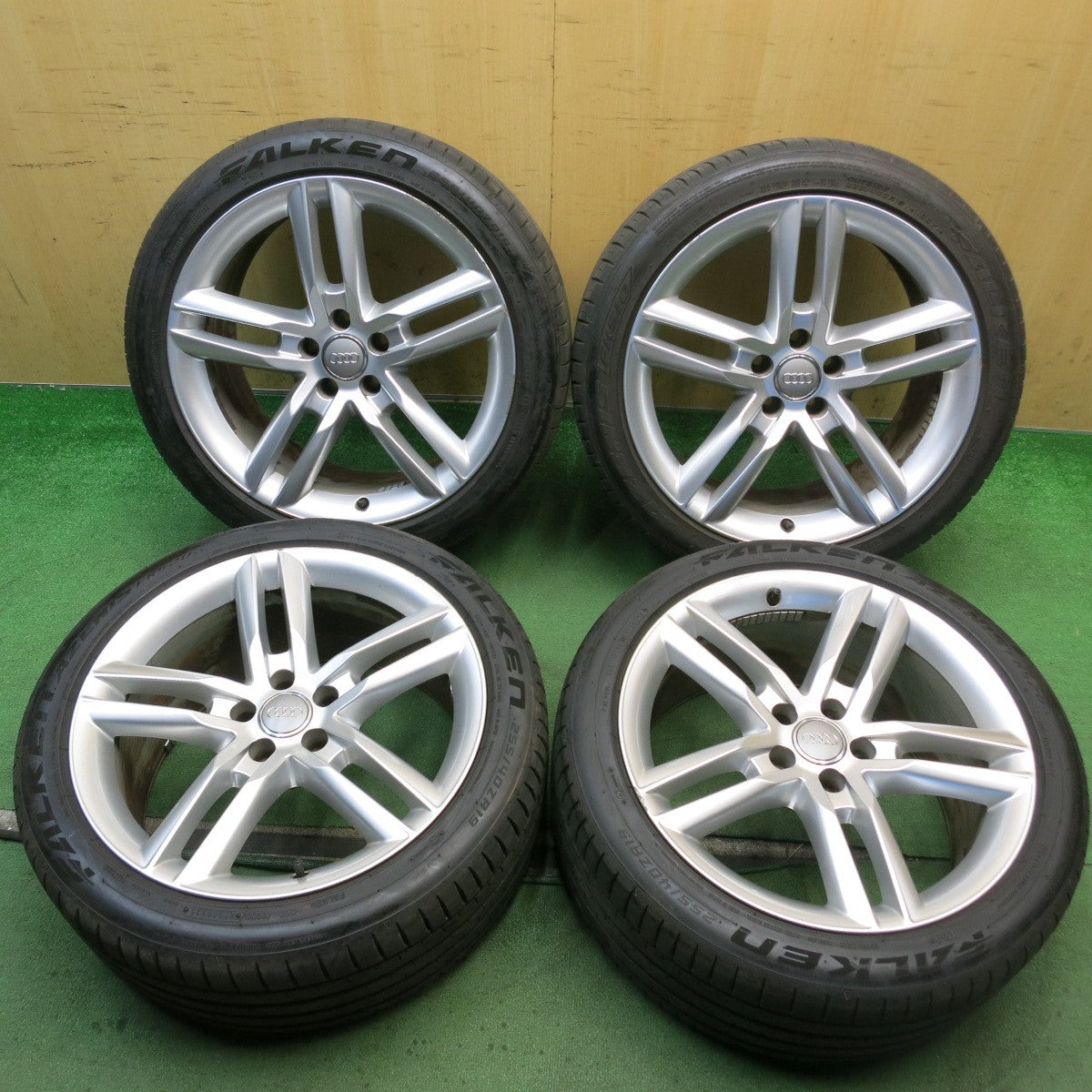 バリ溝！25年！9.5分◎アウディ A6 純正 255/40R19 ファルケン アゼニス FK510 FK520 19インチ PCD112/5H◎6082714HAノ