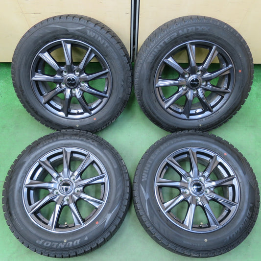 バリ溝！22年！キレイ！9.5分★スタッドレス 215/60R16 ダンロップ ウインターマックス WM02 DUFACT デュファクト 16インチ PCD114.3/5H★5043004イス