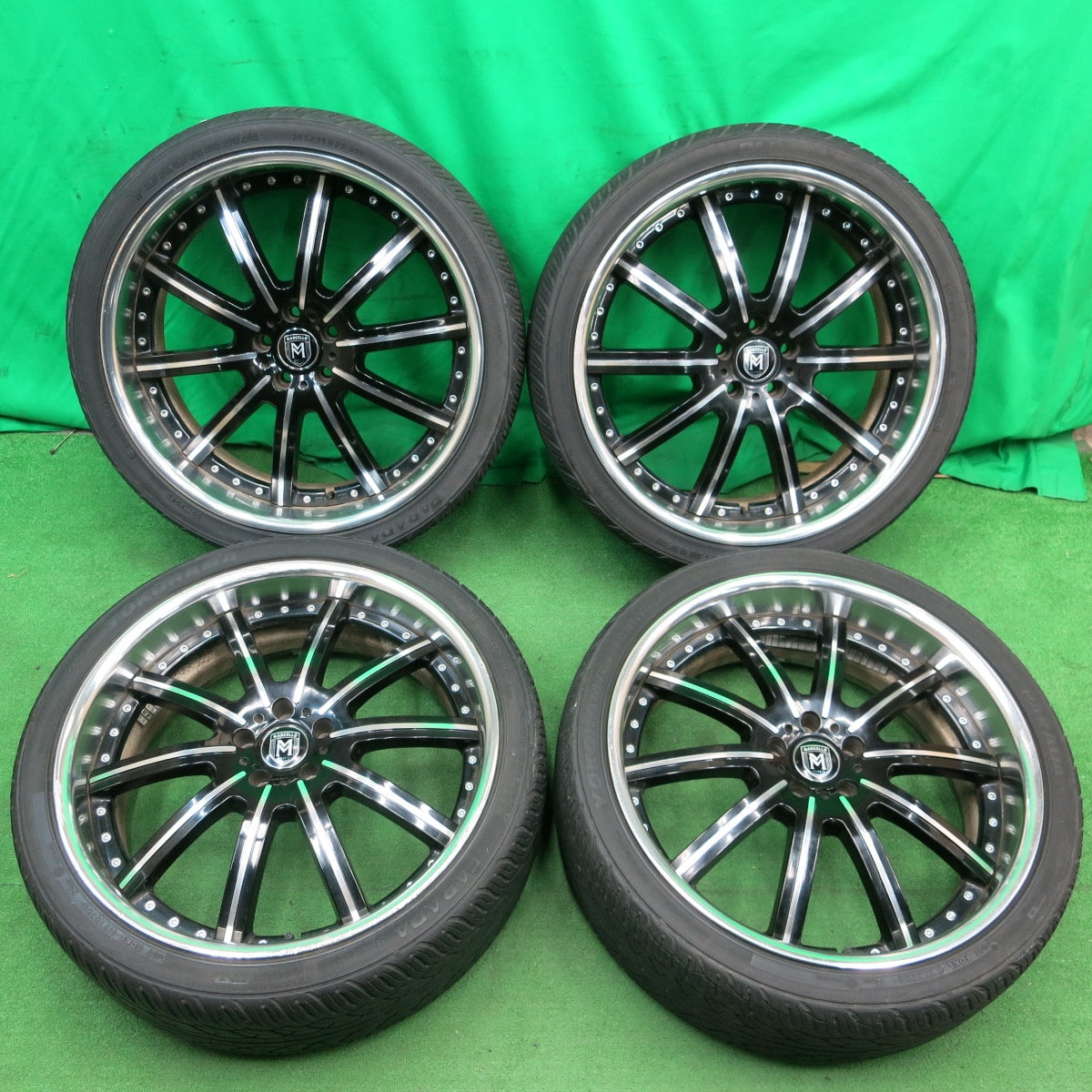 *送料無料* 4本価格★MARCELLO MT-07 255/35R22 ヨコハマ PARADA Spec-X マルセロ 22インチ PCD114.3/5H★4050606ナノ