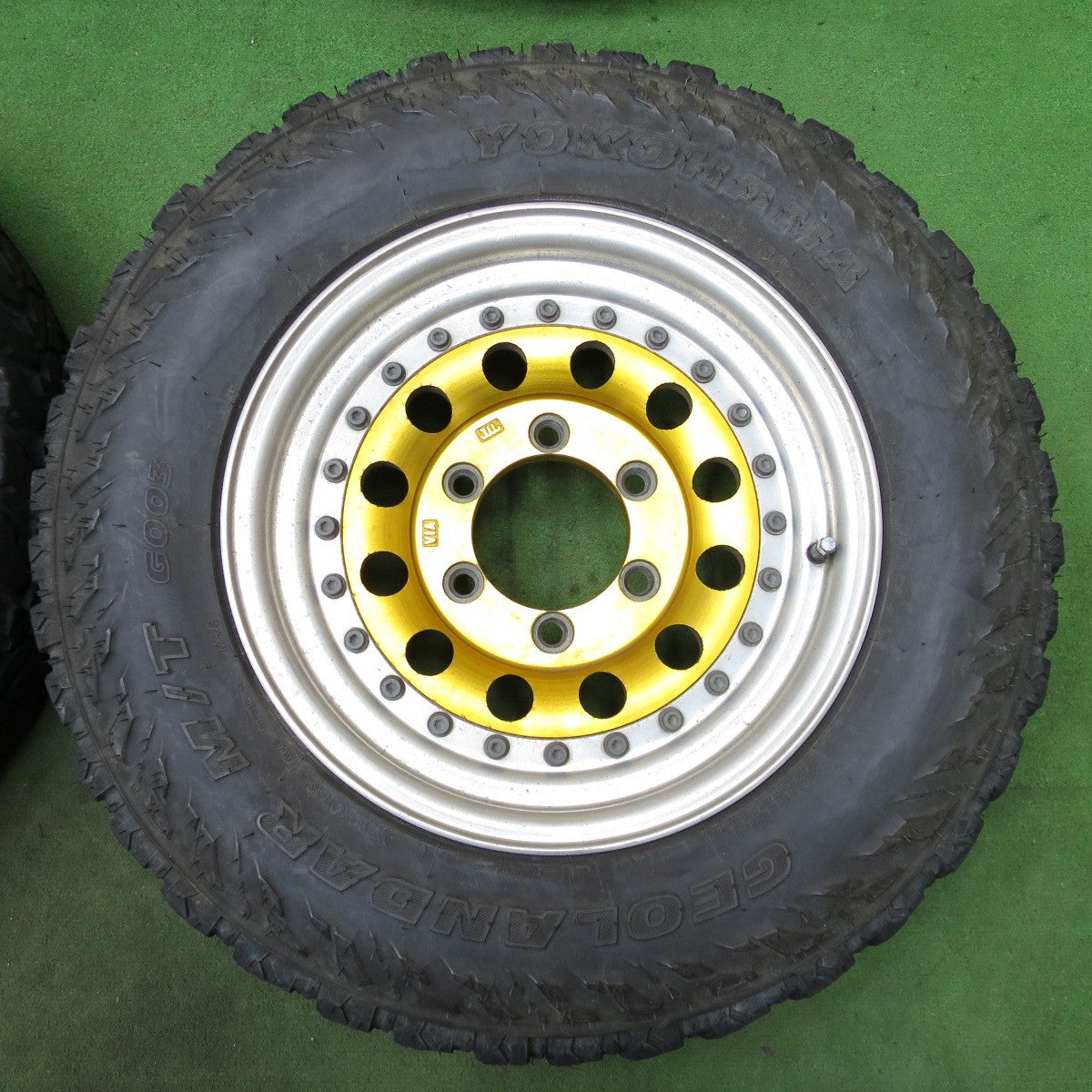 4本価格★195/80R15 ヨコハマ ジオランダー M/T G003 レンコン EPSILON 社外 アルミ ホイール 15インチ PCD139.7/6H★6030702ナノ