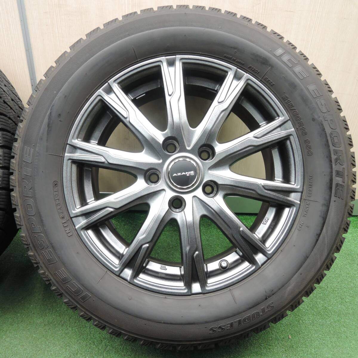 キレイ★スタッドレス 215/60R16 アイスエスポルテ AZANE E-10 アザーネ 16インチ PCD114.3/5H★4031302TNス