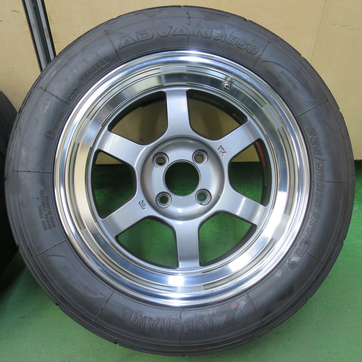 キレイ！25年！2本★RAYS VR TE37V 225/50R15 ヨコハマ アドバン A050 レイズ 15インチ PCD100/4H★5082808イノ