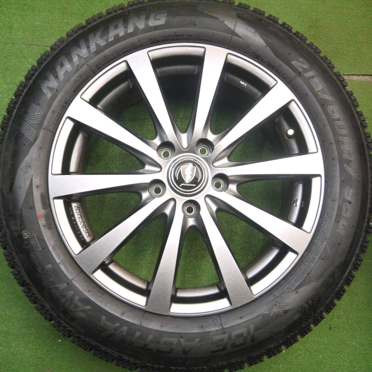 未使用！22年！キレイ★スタッドレス 215/60R17 ナンカン アイスアクティバ AW-1 MANARAY SPORT マナレイ スポーツ 17インチ PCD114.3/5H★5030308Hス