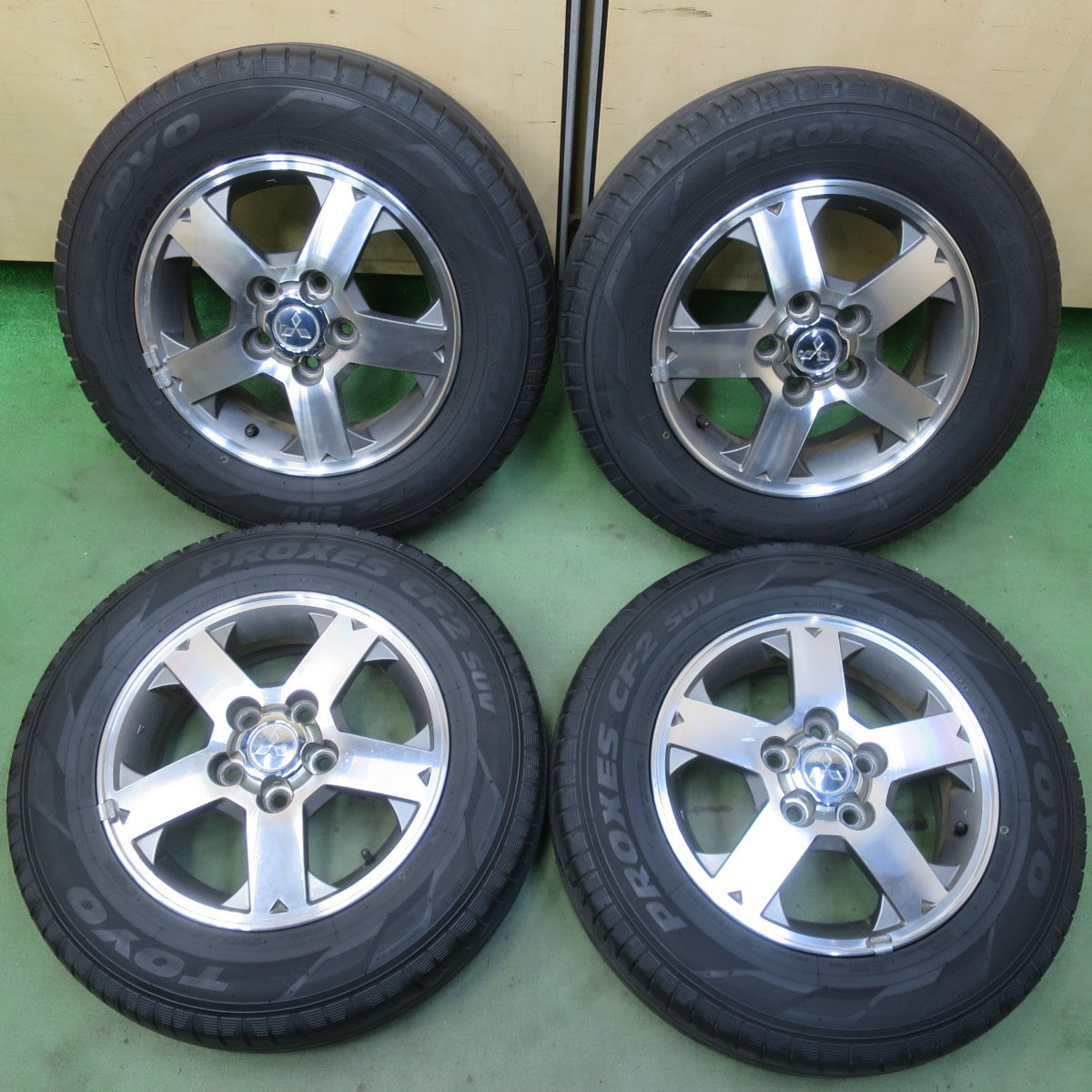 バリ溝！24年！8.5分◎三菱 パジェロミニ 純正 175/80R15 トーヨー プロクセス CF2 SUV 15インチ PCD114.3/5H◎6090904イノ