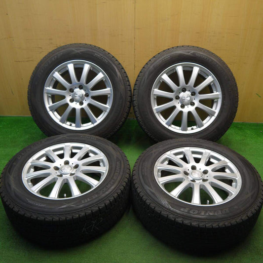 バリ溝！21年！キレイ！9.5分★スタッドレス 225/65R17 ダンロップ ウインターマックス SJ8+ La-Strada Tirado@ 阿部商会 17インチ PCD114.3/5H★5040704Hス
