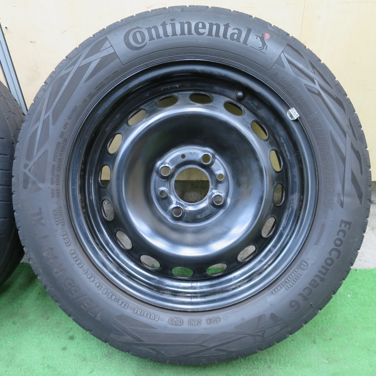 4本価格★フィアット 500 等 175/65R14 コンチネンタル エココンタクト6 スチール 14インチ PCD98/4H★6031402ナノ