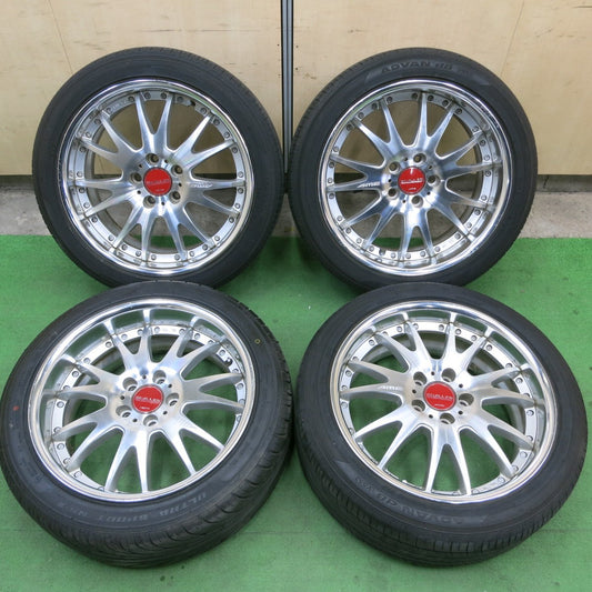 バリ溝！24年！ほぼ10分★SHALLEN MX AME 225/45R18 ナンカン ウルトラスポーツ NS-2 ヨコハマ アドバン dB V552 シャレン 18インチ PCD114.3/5H★5042502TTノ