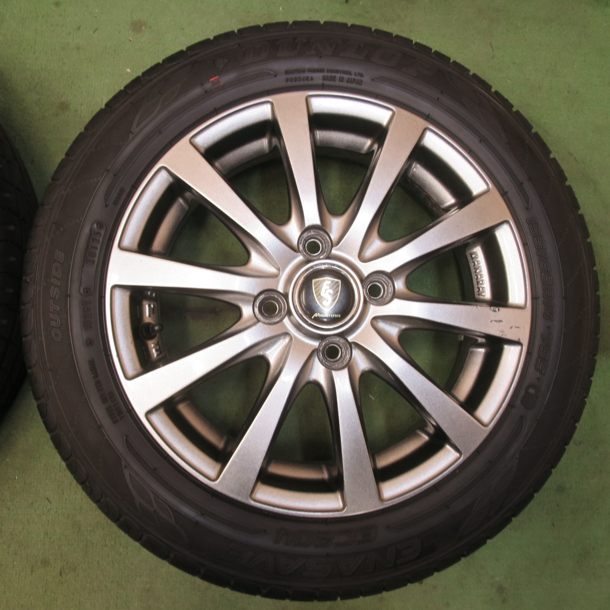 ほぼ未使用！25年★155/65R14 ダンロップ エナセーブ EC204 MANARAY SPORT マナレイ スポーツ 14インチ PCD100/4H★6022308イノ