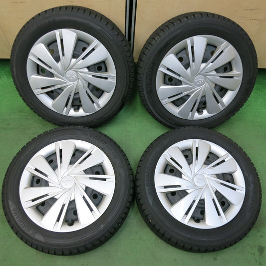 [送料無料] 超バリ溝！キレイ！ほぼ10分★ダイハツ ミライース 純正 スチール 155/65R14 スタッドレス ヨコハマ アイスガード iG50 プラス 14インチ PCD100/4H★5022807SYス