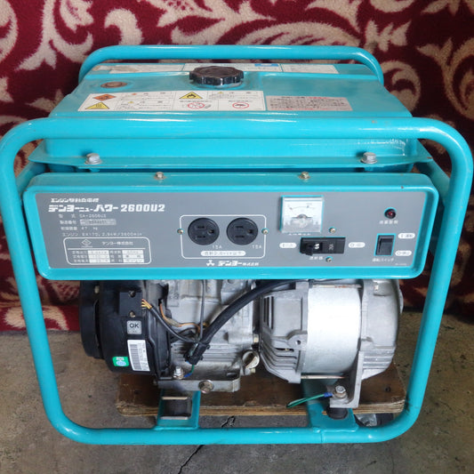 [送料無料] ☆デンヨー ガソリン エンジン 駆動 発電機 デンヨー ニュー パワー 2600U2 GA-2606U2 100V 2.6kVA 60Hz ジャンク ④☆