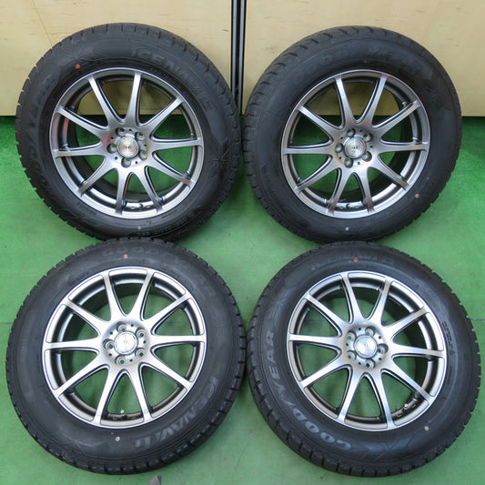 [送料無料] バリ溝！キレイ！9.5分以上★フォレスター 等 LOXARNY SPORT BADX 225/60R17 スタッドレス グッドイヤー アイスナビ6 ロクサーニ 17インチ PCD100/5H★5011301イス