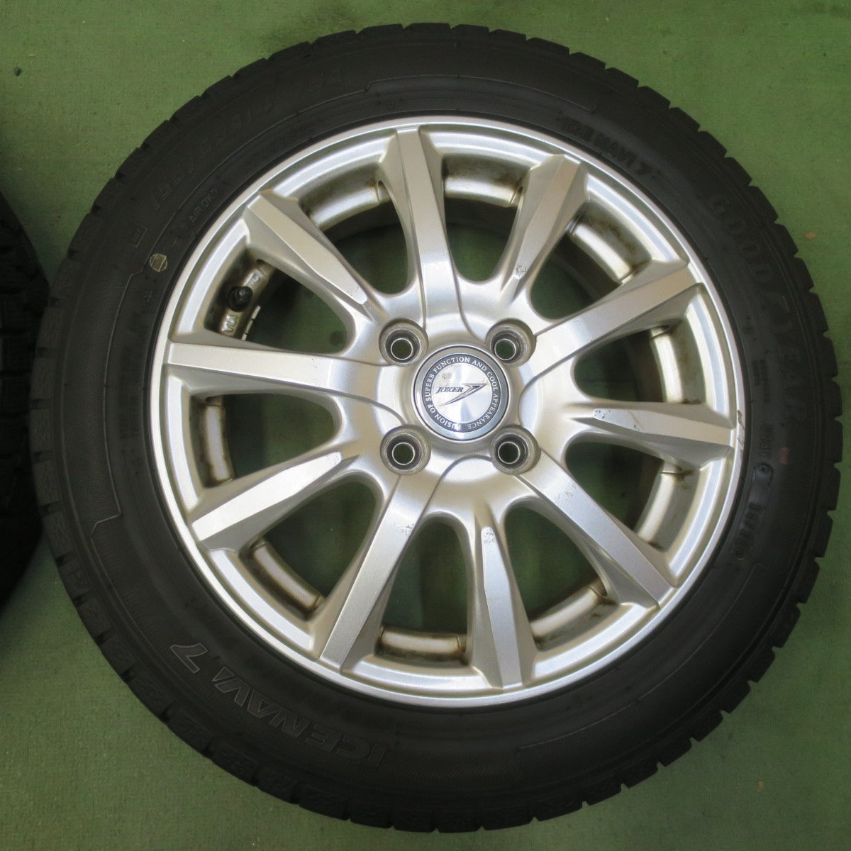 バリ溝！22年！9分◎スタッドレス 155/65R14 グッドイヤー アイスナビ7 JOKER ジョーカー 14インチ PCD100/4H◎6102011イス