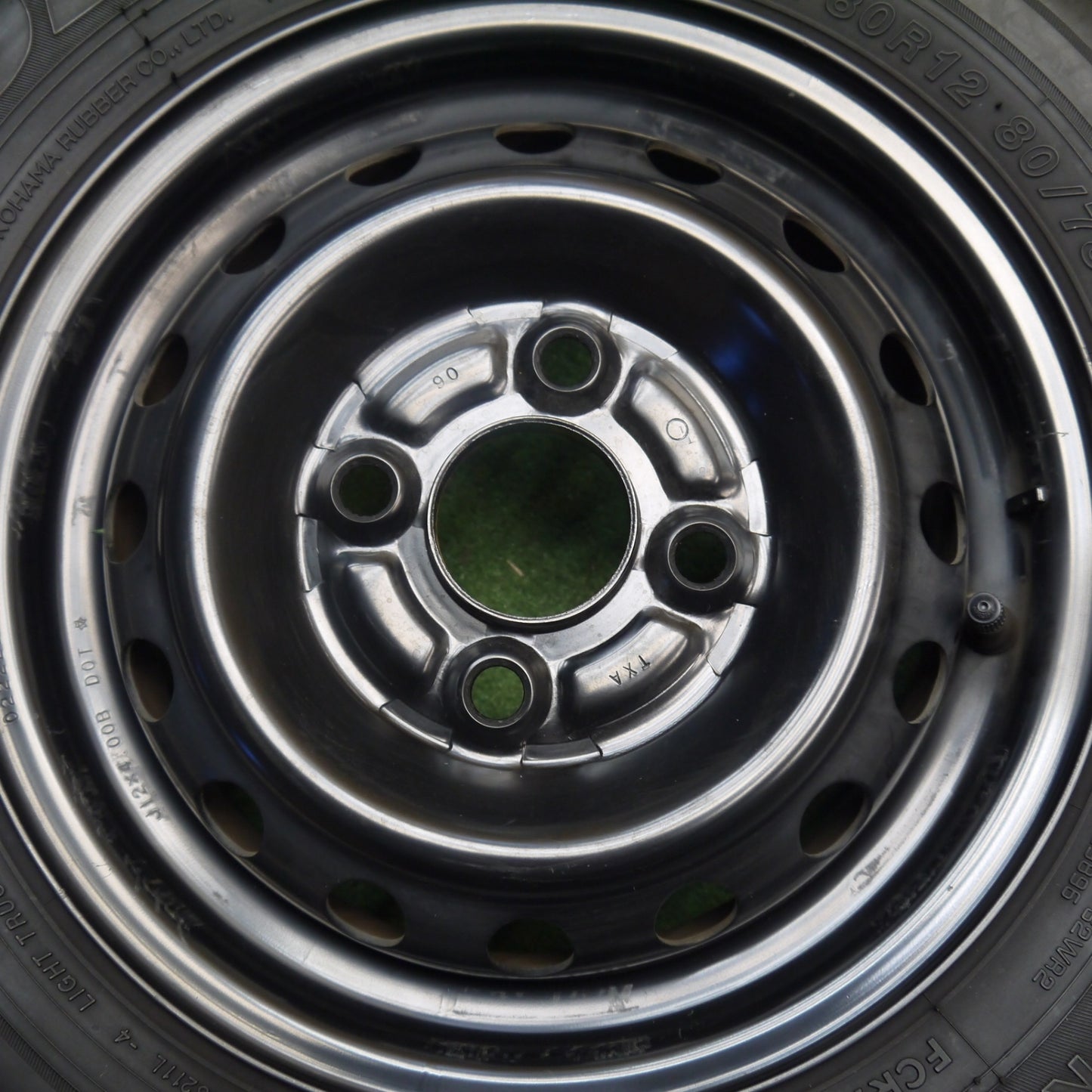 キレイ！22年★ホンダ N-VAN 純正 スチール 145/80R12 80/78N ヨコハマ JOB RY52 12インチ Nバン PCD100/4H★5051409Hノ