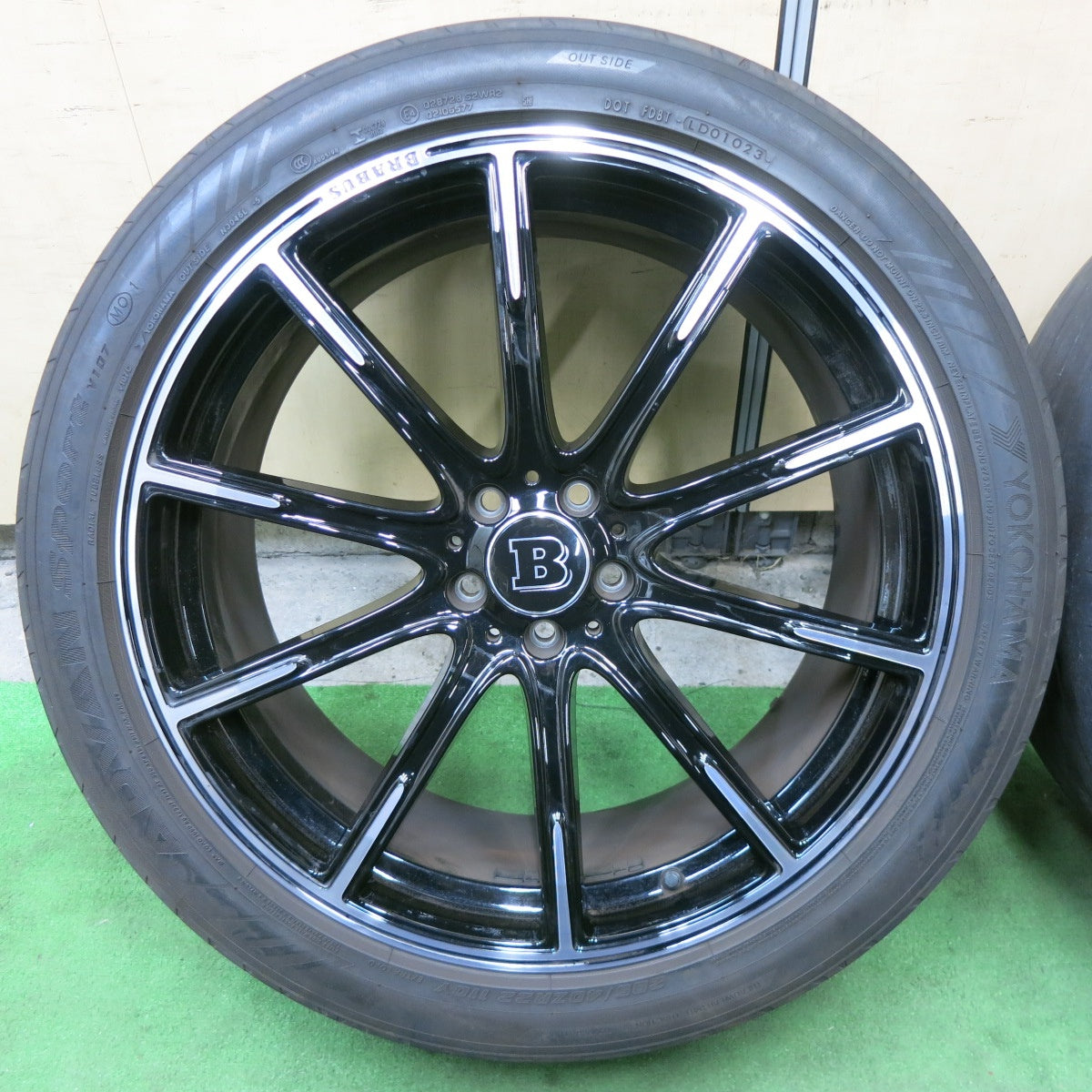 付属品付き！23年★ベンツ 等 BRABUS Monoblock Z 285/40R22 ヨコハマ アドバン スポーツ V107 ブラバス モノブロック 22インチ PCD112/5H★6012005ナノ