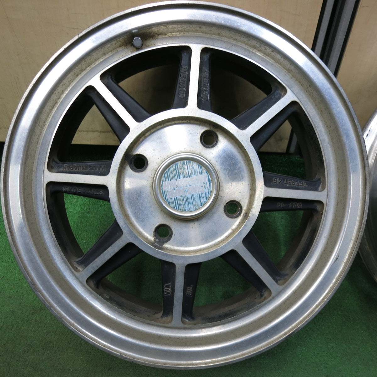 [送料無料] 4本価格★HAYASHI RACING 14インチ ホイール 14×5JJ ハヤシ レーシング カプチーノ 等 PCD114.3/4H★5032110SYホ