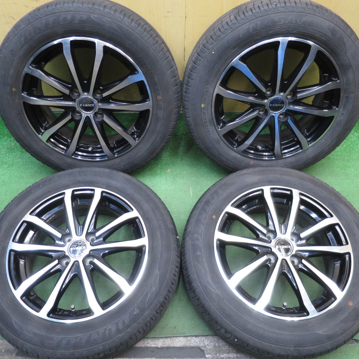 バリ溝！9.5分◎175/65R15 ダンロップ エナセーブ EC204 e vance HA1 エヴァンス 15インチ PCD100/4H◎6082805NJノ