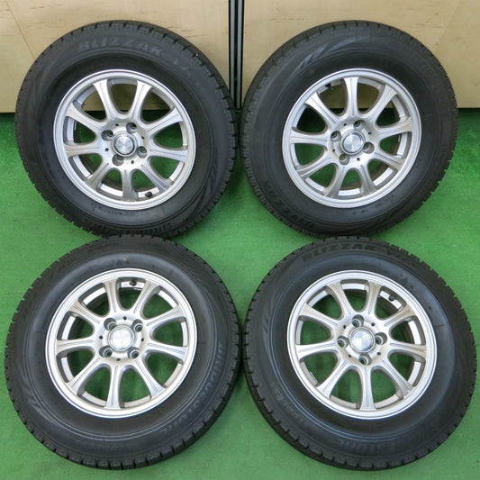 バリ溝！キレイ！8.5分★スタッドレス 185/70R14 ブリヂストン ブリザック VRX LAYCEA レイシア PCD100/4H★4053101イス