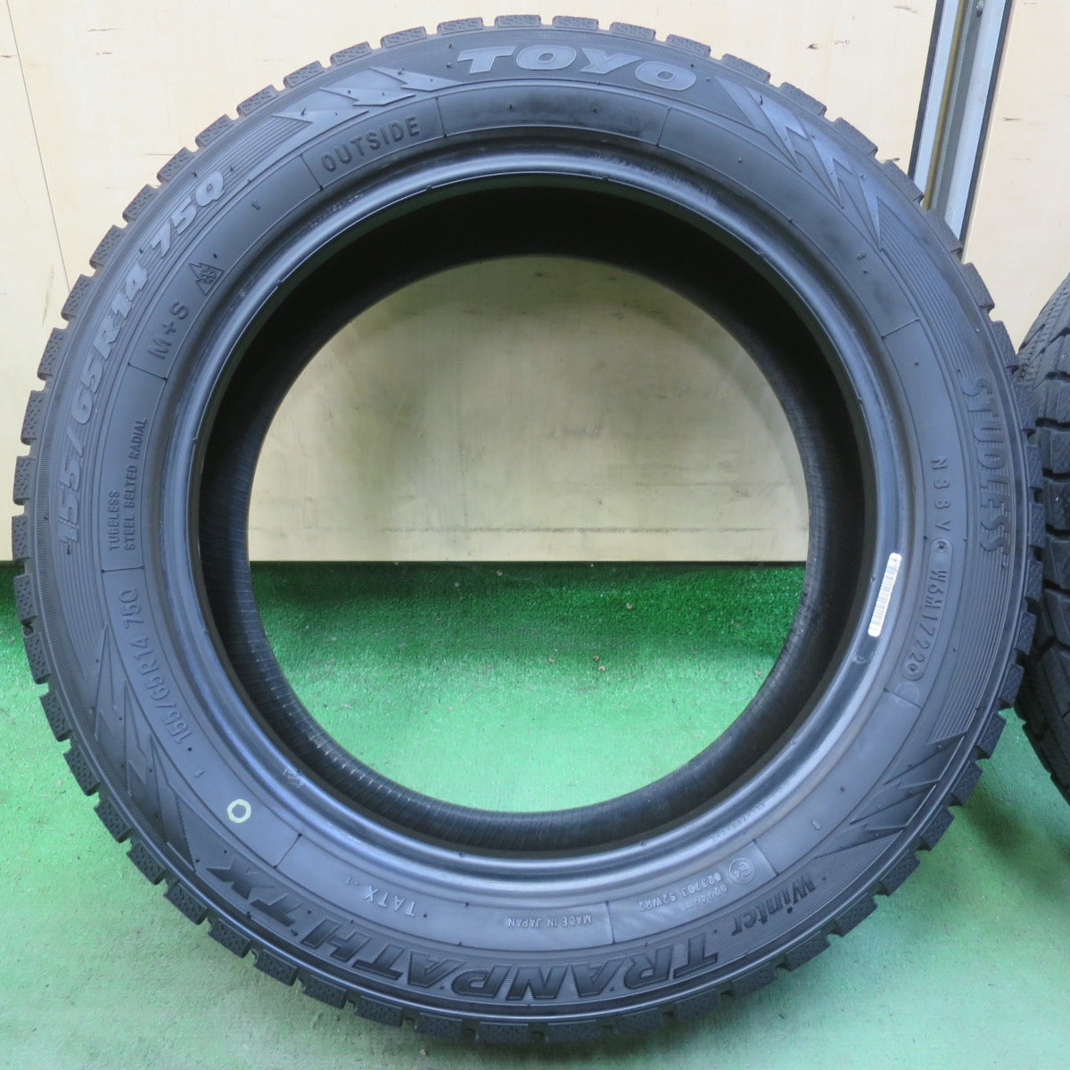 バリ溝！22年！9分★スタッドレス 155/65R14 トーヨー ウインター トランパス TX タイヤ 14インチ ムーヴ タント ワゴンR スペーシア N-BOX 等★6071305イスタ