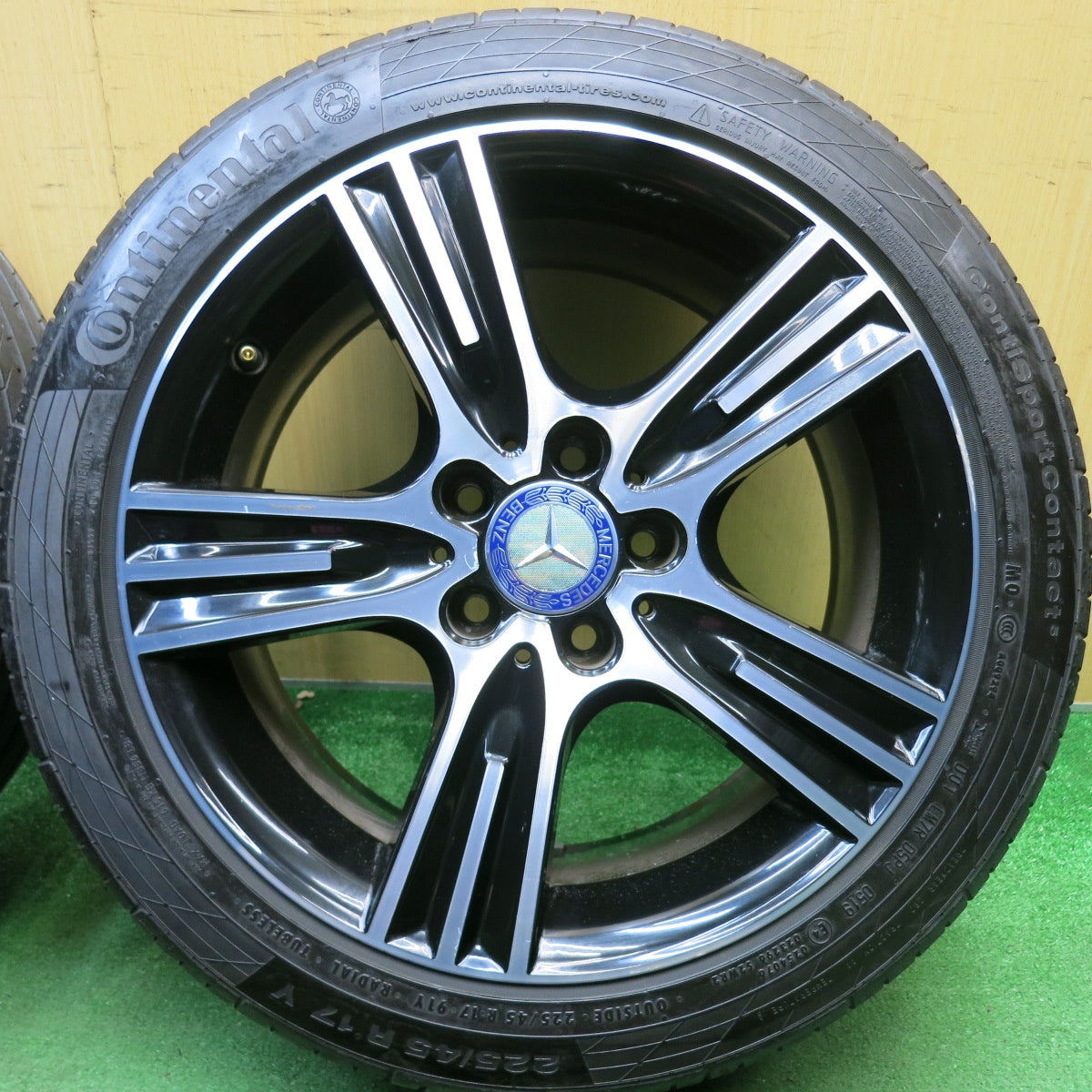 バリ溝！8.5分★ベンツ Cクラス W204 純正 225/45R17 コンチネンタル コンチスポーツ コンタクト5 MO 17インチ PCD112/5H★6043004HAノ