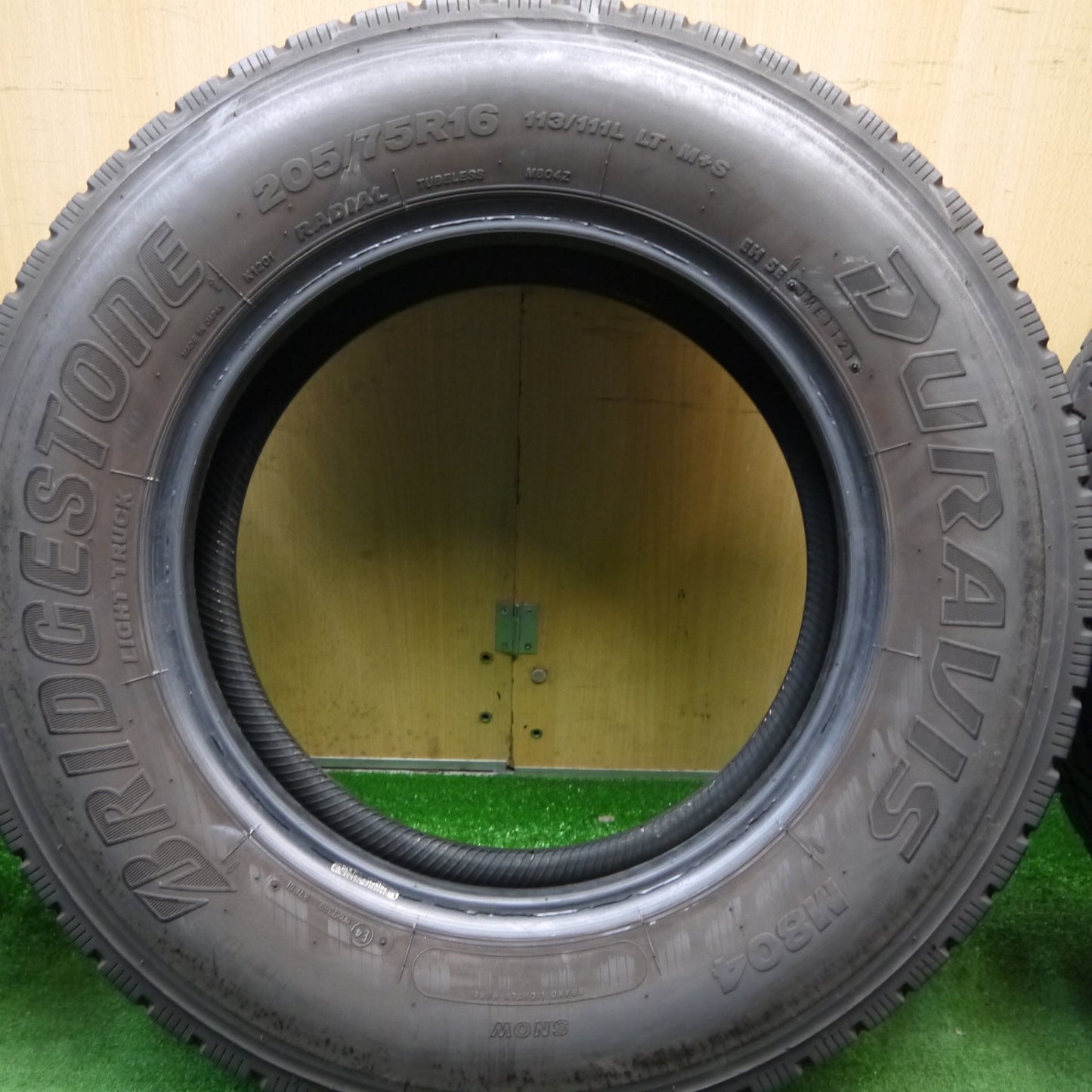 バリ溝！21年！9分！6本★トラック バス タイヤ 205/75R16 113/111L ブリヂストン デュラビス M804 ミックス オールシーズン 16インチ★5121504Hノタ