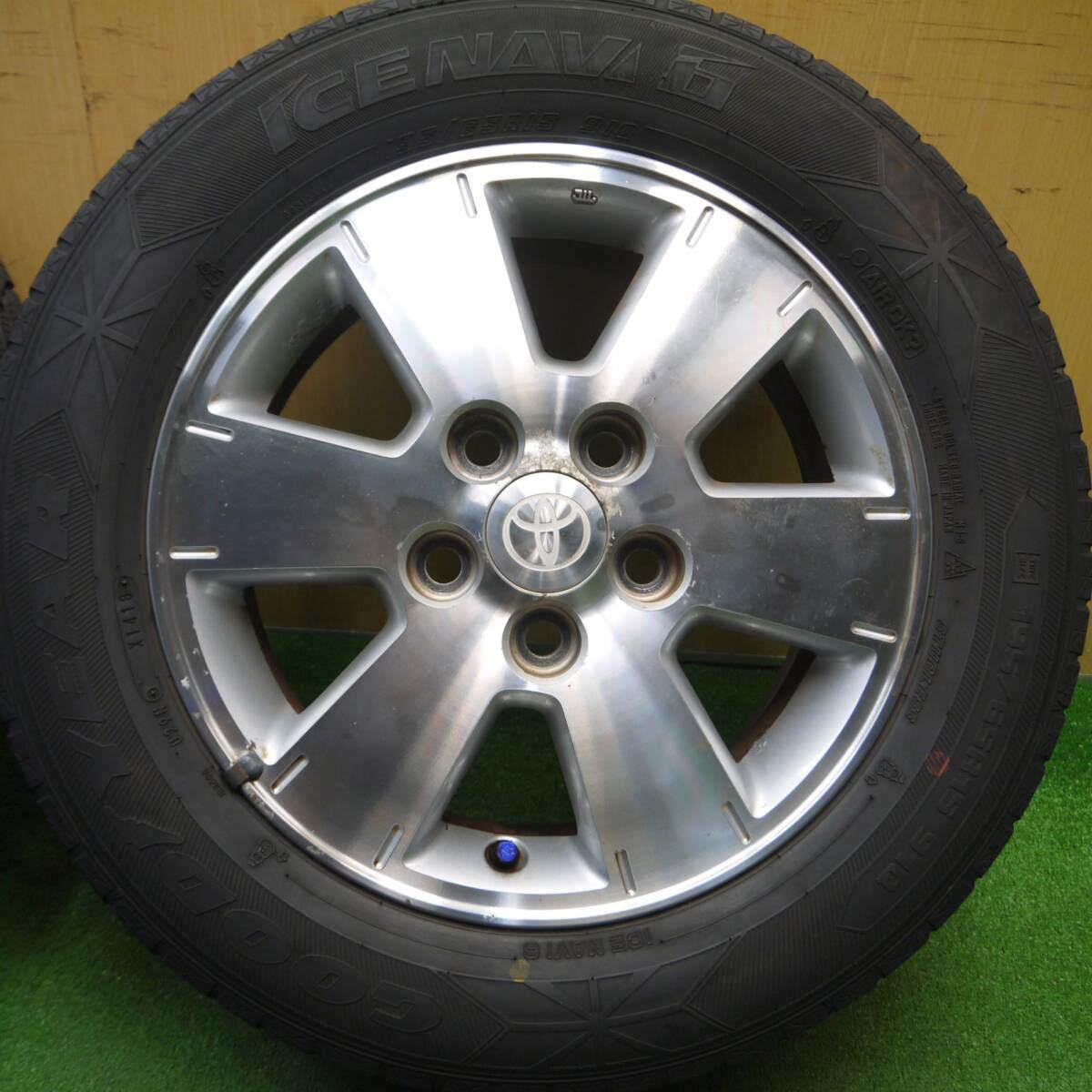 4本価格★トヨタ ノア ヴォクシー 純正 195/65R15 スタッドレス グッドイヤー アイスナビ6 15インチ PCD114.3/5H★5011411Hス