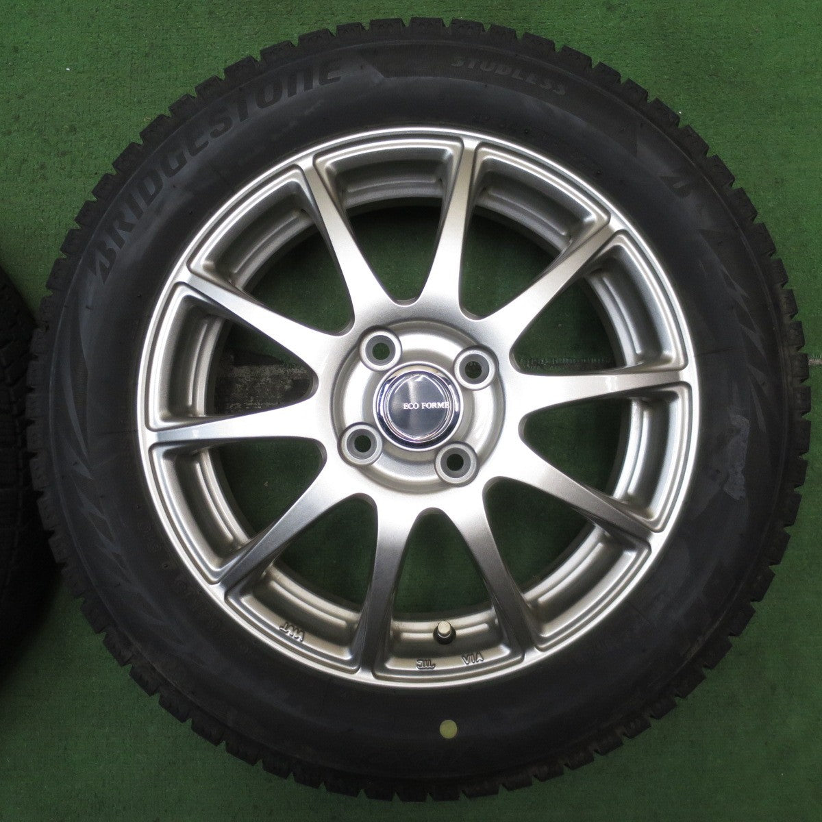 バリ溝！23年！キレイ！8.5分★スタッドレス 165/65R15 ブリヂストン ブリザック VRX2 ECO FORME エコフォルム 15インチ タフト ハスラー 等 PCD100/4H★5081112NJス