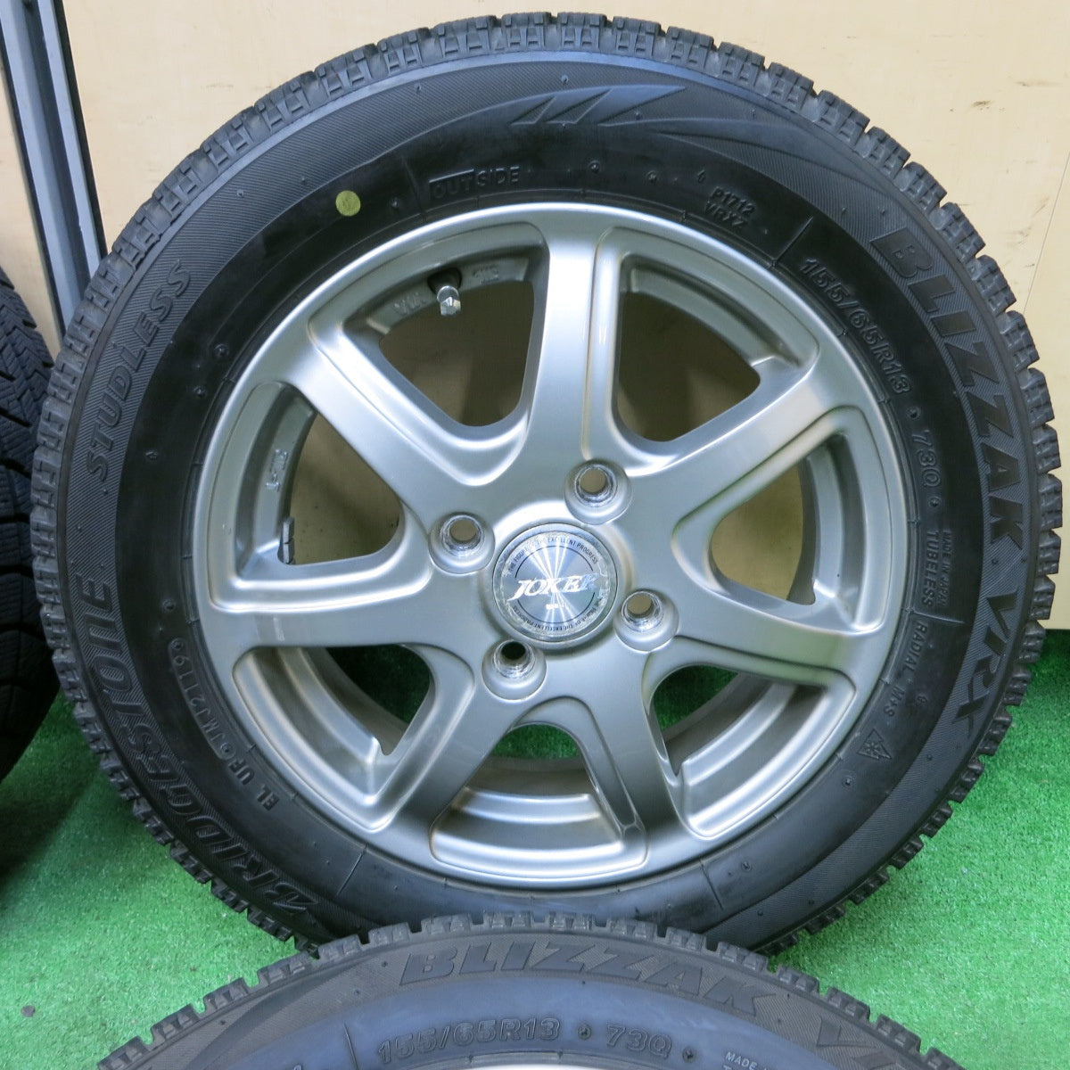 [送料無料] 4本価格★スタッドレス 155/65R13 ブリヂストン ブリザック VRX JOKER ジョーカー 13インチ PCD100/4H★4092601SYス