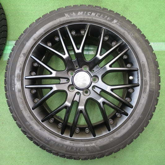 バリ溝！キレイ！9.5分◎アウディ 等 Carlsson 1/10X 245/45R18 スタッドレス ミシュラン X-ICE SNOW カールソン 18インチ PCD112/5H◎6092904NJス