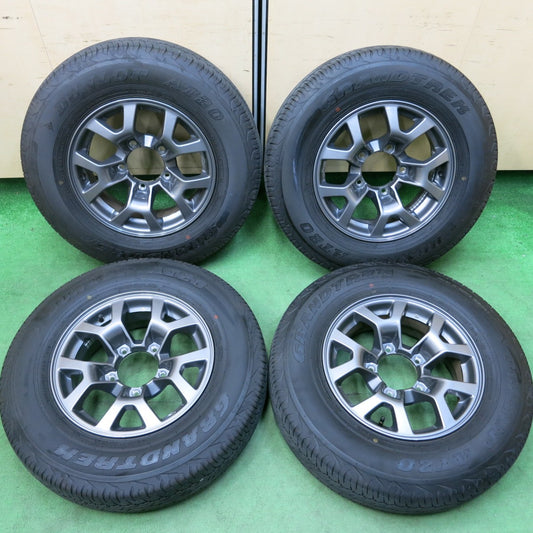 [送料無料] バリ溝！24年！キレイ！9.5分★スズキ JB74 ジムニー シエラ 純正 195/80R15 ダンロップ グラントレック AT20 15インチ PCD139.7/5H★4111205SYノ