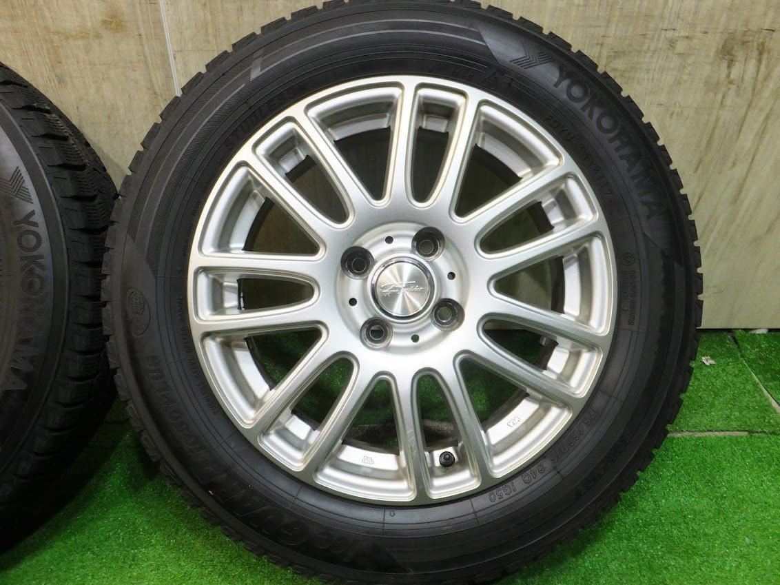 [送料無料] キレイ★スタッドレス 175/65R15 ヨコハマ アイスガード iG50 プラス Espider 社外 アルミ 15インチ PCD100★2080301Hス