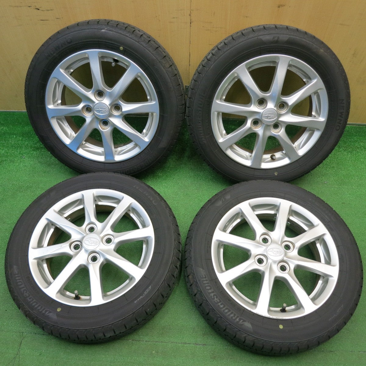 バリ溝！24年！9分★ダイハツ ムーヴ タント 純正 155/65R14 ブリヂストン NEWNO ニューノ 14インチ PCD100/4H★6022607HAノ