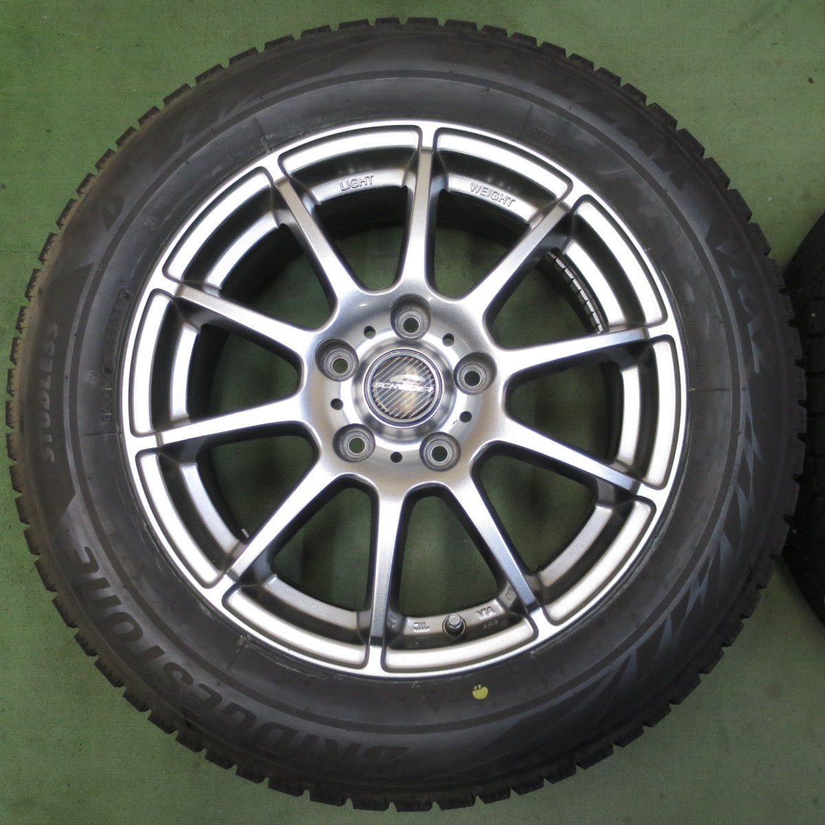 バリ溝！22年！キレイ！ほぼ10分◎スタッドレス 205/60R16 ブリヂストン ブリザック VRX2 SCHNEIDER ATECH シュナイダー 16インチ PCD114.3/5H◎6100503NGス