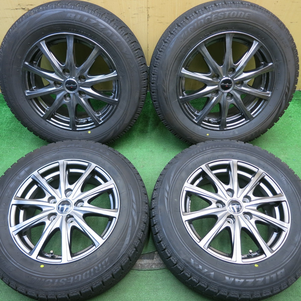 バリ溝！9.5分★スタッドレス 195/65R15 ブリヂストン ブリザック VRX EuroSpeed MANARAY SPORT マナレイ 15インチ PCD114.3/5H★5062004NJス