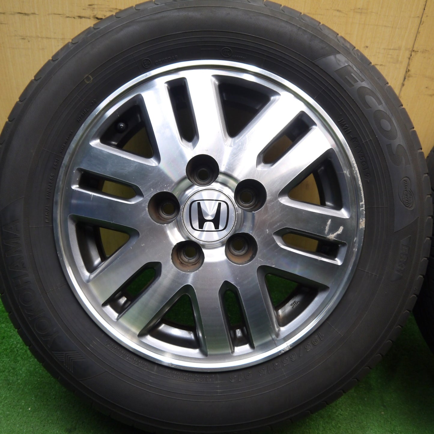 4本価格★ホンダ RF5 ステップワゴン 純正 195/65R15 ヨコハマ エコス ES31 15インチ PCD114.3/5H★5062505Hノ