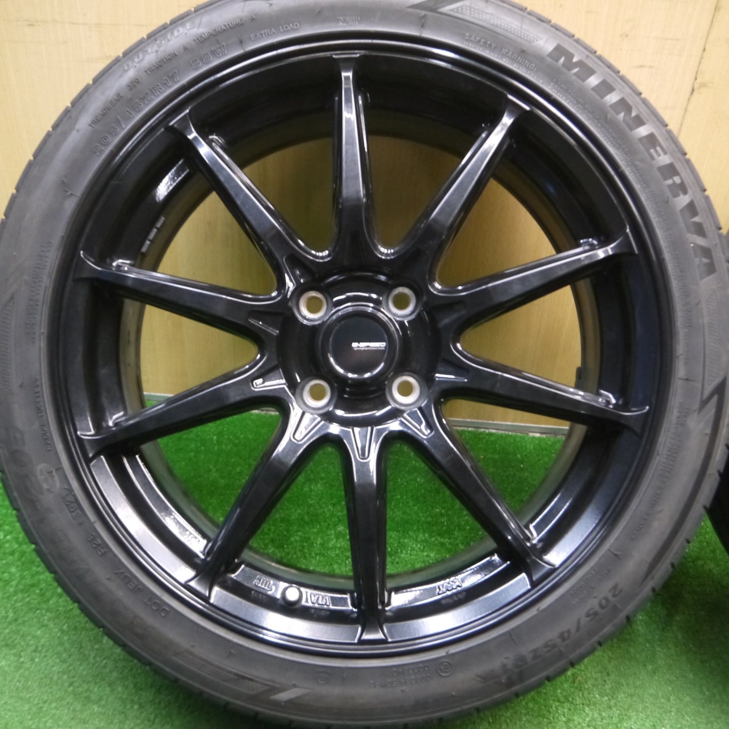 [送料無料] キレイ！21年★G-SPEED 205/45R17 ミネルバ ラジアル F205 Gスピード 17インチ PCD100/4H★5012911Hノ