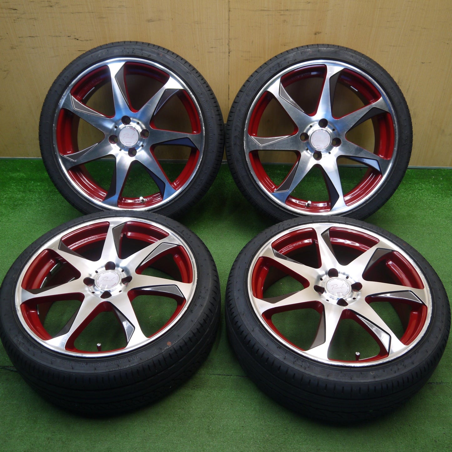 バリ溝！23年！9.5分★LOXARNY Pamela 195/40R17 ナンカン AS-1 ロクサーニ パメラ 17インチ PCD100/4H★6041505Hノ