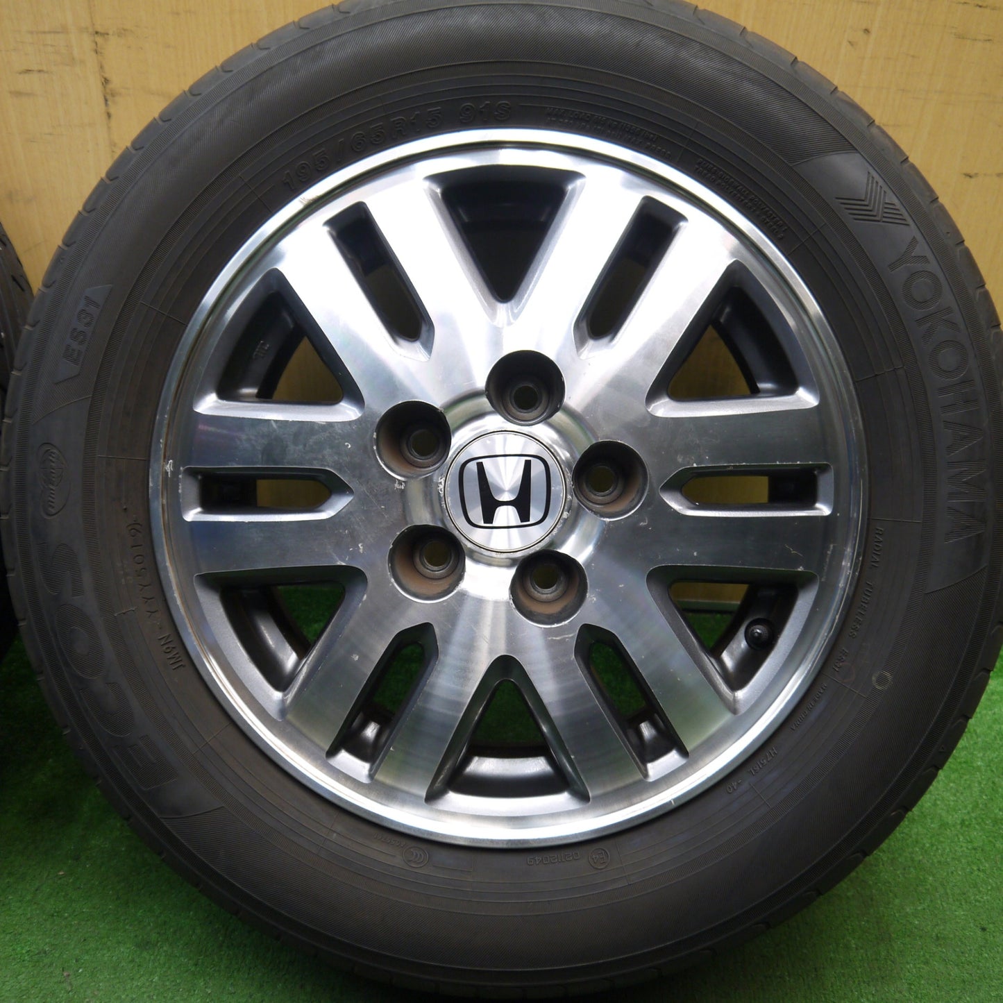 4本価格★ホンダ RF5 ステップワゴン 純正 195/65R15 ヨコハマ エコス ES31 15インチ PCD114.3/5H★5062505Hノ