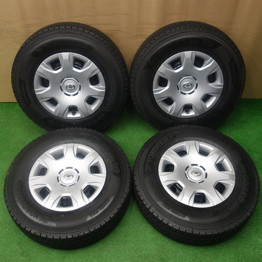 バリ溝！22年！キレイ！ほぼ10分★トヨタ 200系 ハイエース 純正 スチール 195/80R15 107/105L スタッドレス ヨコハマ アイスガード iG91 15インチ PCD139.7/6H★6011503KTス