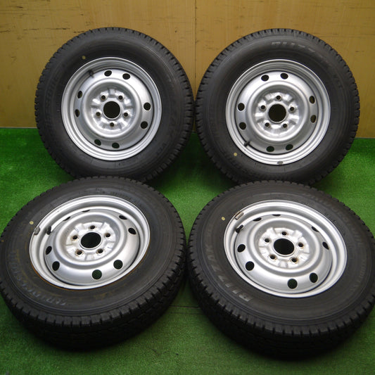 [送料無料] タイヤほぼ未使用！22年！キレイ★スタッドレス 165/80R14 97/95N ブリヂストン ブリザック VL1 スチール ホイール 14インチ PCD114.3/5H★4121704Hス