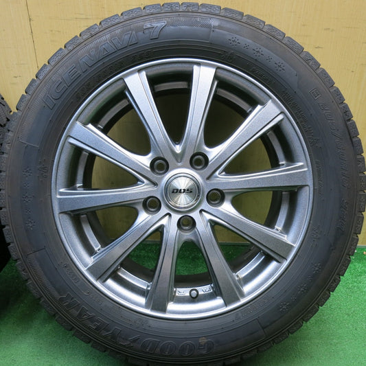 バリ溝！22年！キレイ！9.5分◎スタッドレス 205/60R16 グッドイヤー アイスナビ7 D.O.S. DOS 社外 アルミ 16インチ PCD114.3/5H◎6091206HAス