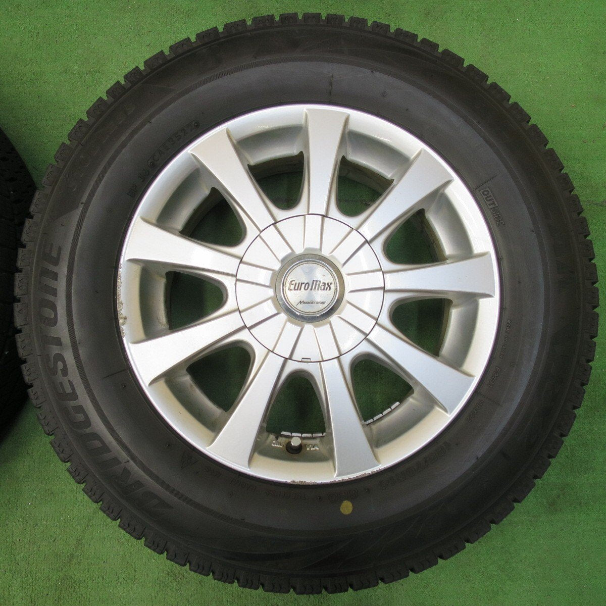 バリ溝！22年！8.5分★スタッドレス 185/70R14 ブリヂストン ブリザック VRX2 EuroMax MANARAY SPORT 14インチ PCD100/4H 5H マルチ★5011109イス